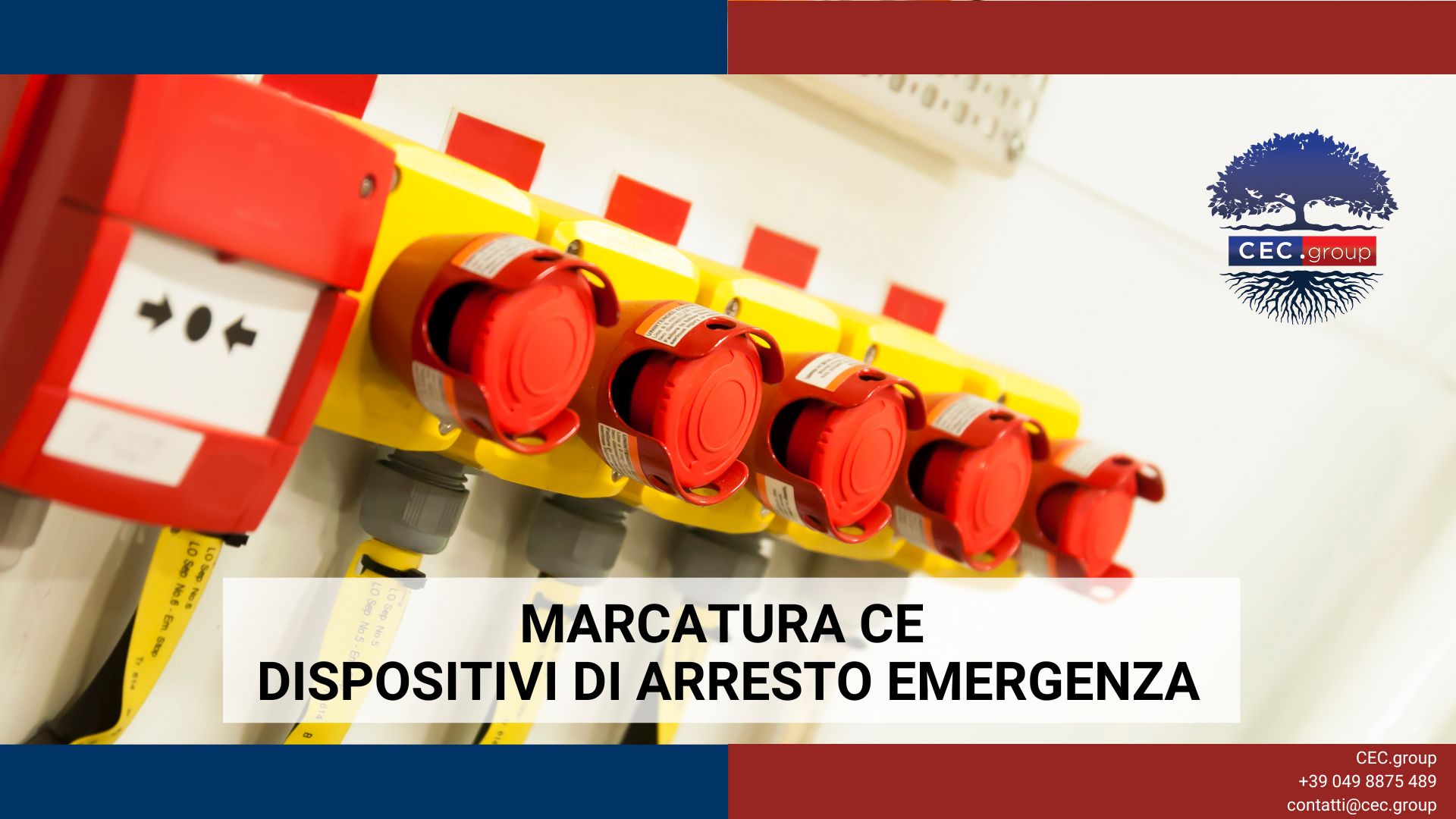 marcatura CE dispositivi di arresto emergenza