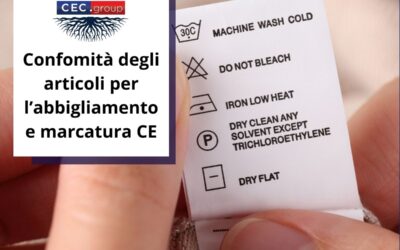 Conformità abbigliamento e marcatura CE