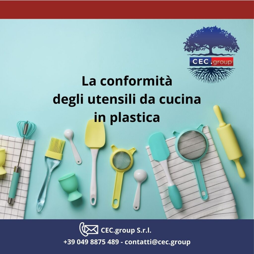 conformità utensili per cucina in plastica