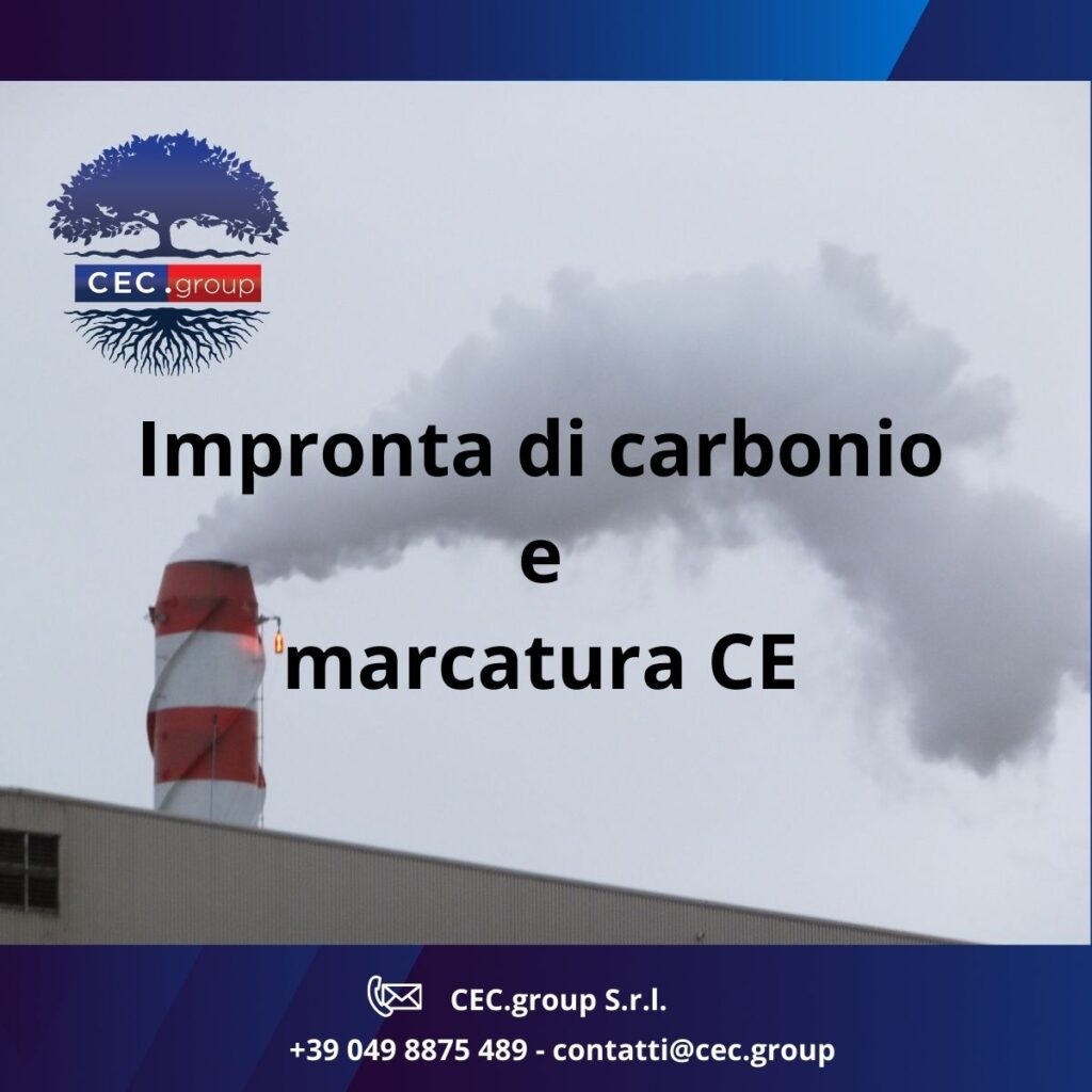 impronta di carbonio e marcatura ce