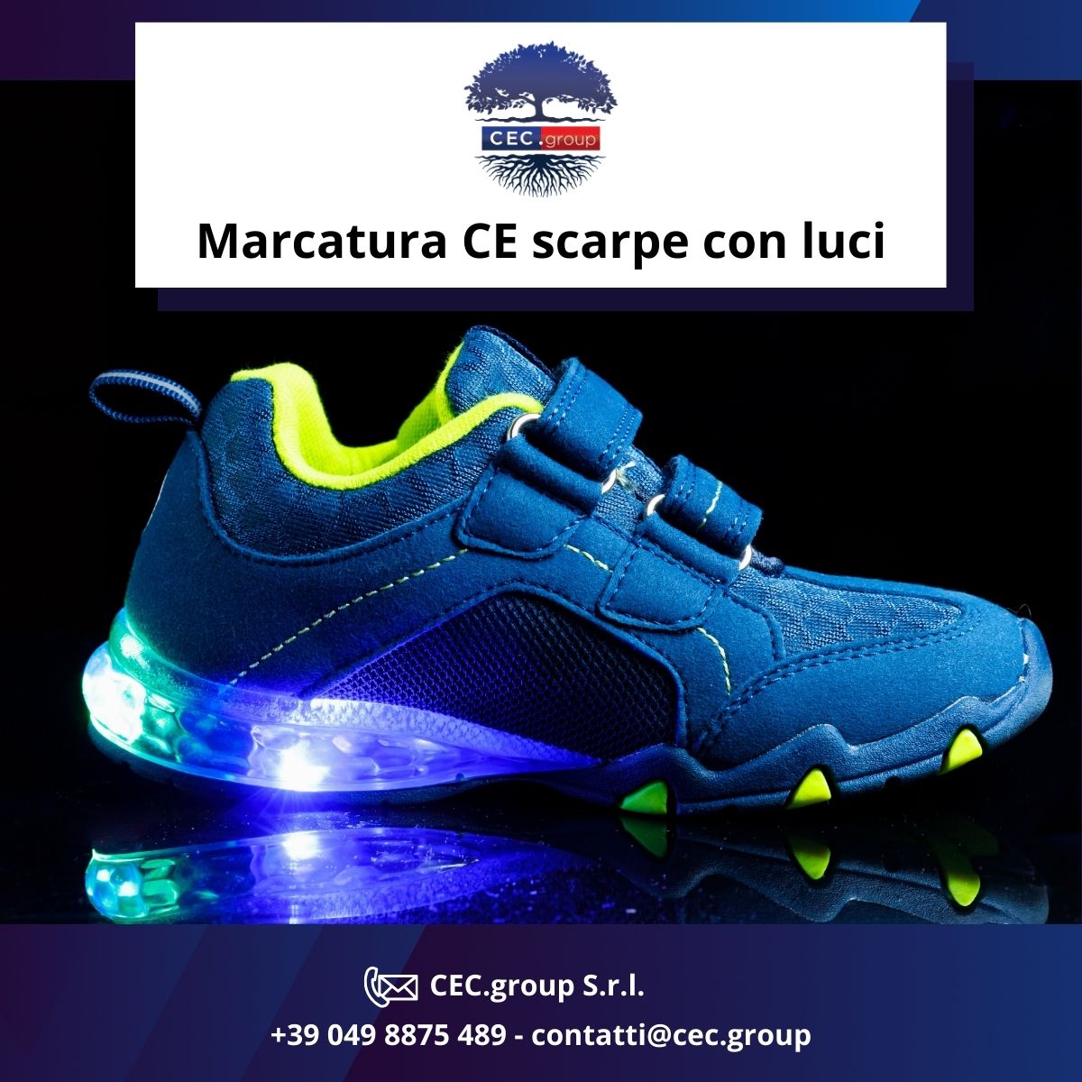 Marcatura CE scarpe con luci CEC.group