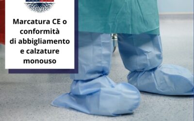 Marcatura CE o conformità di abbigliamento e calzature monouso