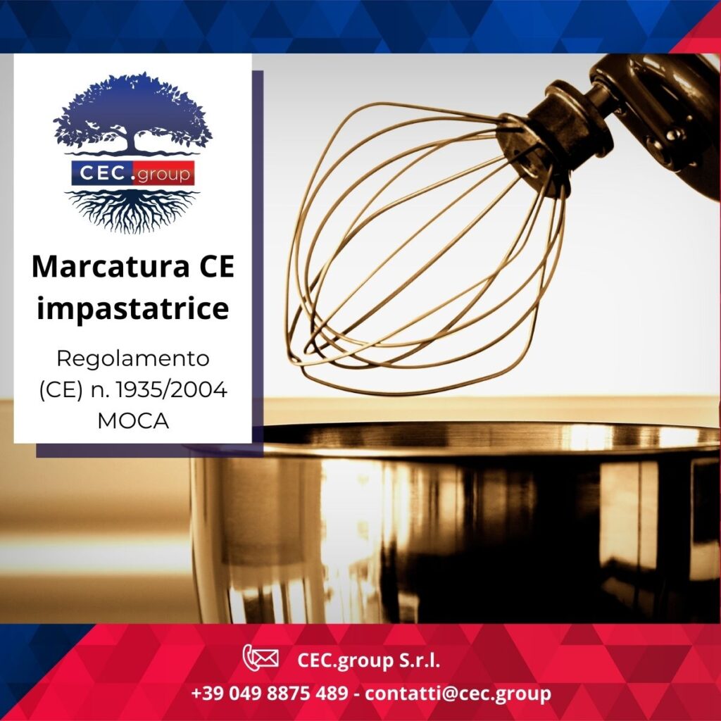 marcatura ce impastatrice